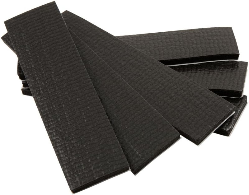 SoftTouch Self-Stick Non-Slip Surface Grip Pads - 6 Pieces, 1" x 4" Strips - Black - Image 1